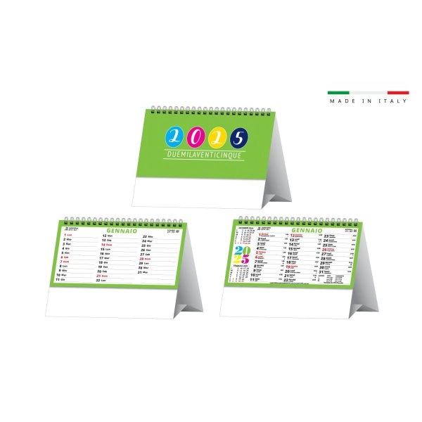 Calendario da tavolo TRIMESTRALE MULTICOLOR 19x14,5