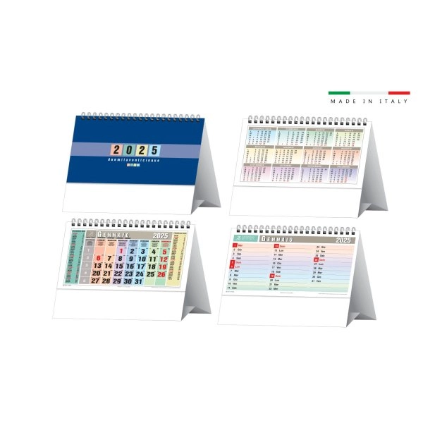 Calendario da tavolo TRIMESTRALE MULTICOLOR 19X14,5cm