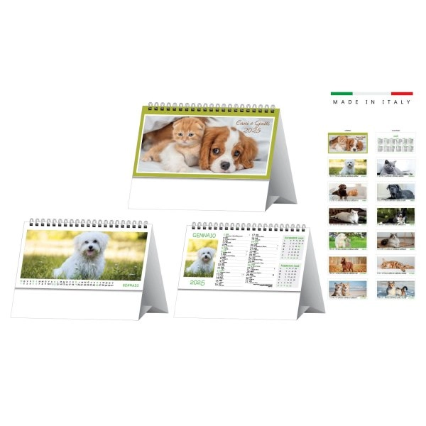 Calendario da tavolo CANI & GATTI 19x14,5
