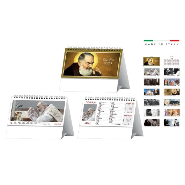 Calendario trimestrale da tavolo SAN PIO 19x14,5
