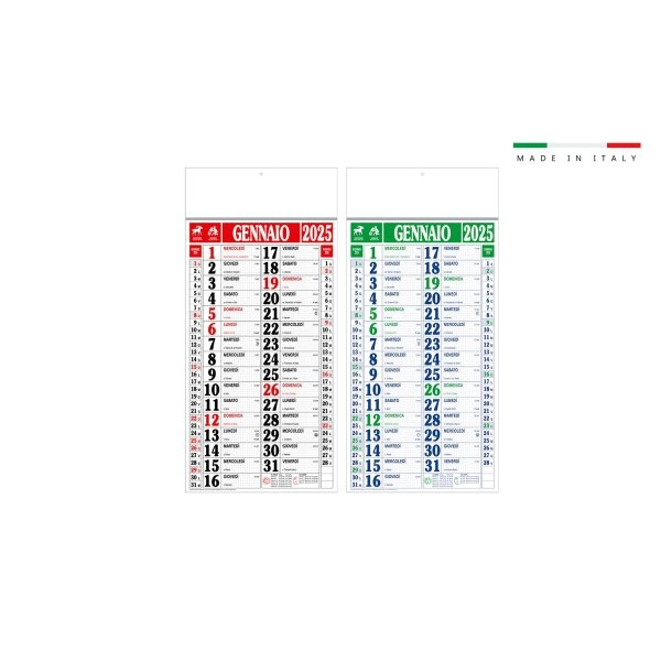 Calendario mensile OLANDESE MAXI QUADRETTATO 33x70