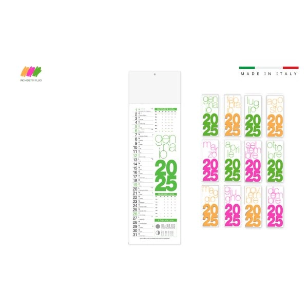 Calendario mensile silhouette MULTIFLUO 14,7x49