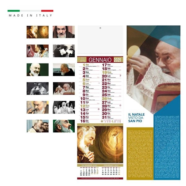 Calendario mensile silhouette SAN PIO 14x47