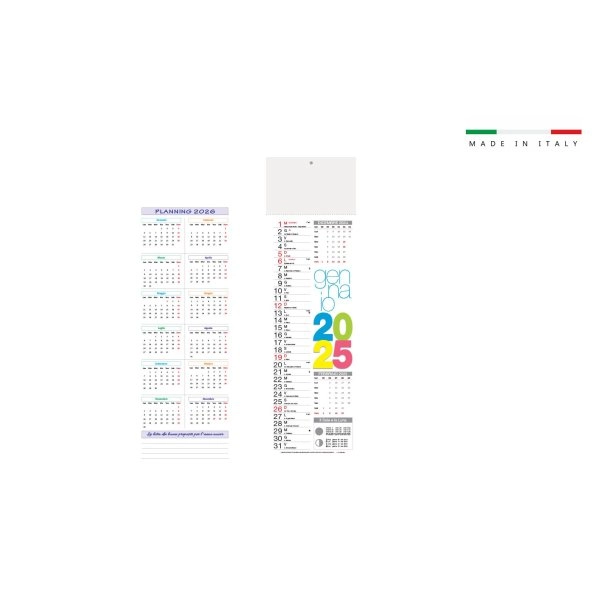 Calendario OLANDESE SILHOUETTE STYLE 4 COLORI 14x47