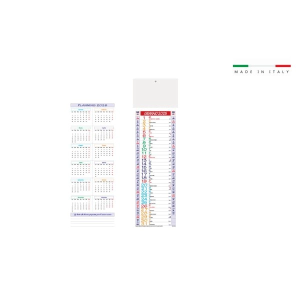 Calendario mensile silhouette MULTICOLOR 14x47