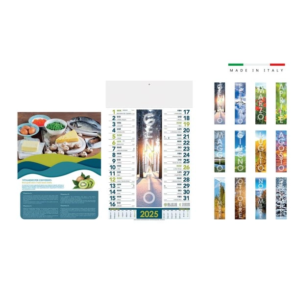 Calendario 4 STAGIONI mensile 12 fogli 28,8x47