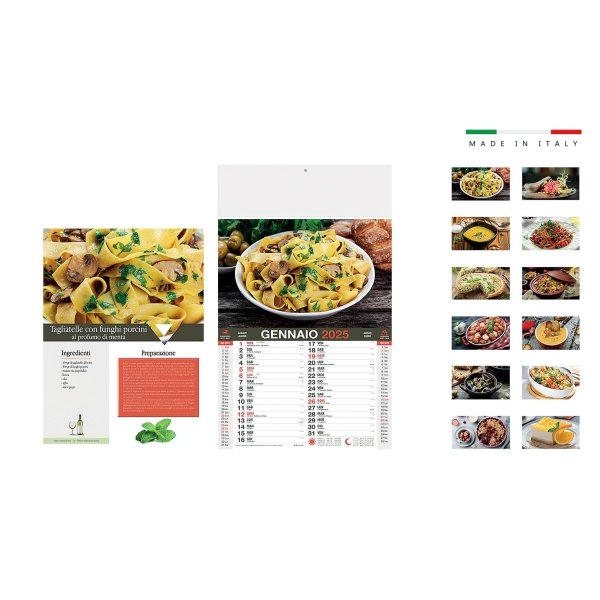 Calendario CUCINA mensile 12 fogli 28,8x47