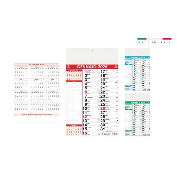 Calendario mensile OLANDESE NOTES 12 fogli