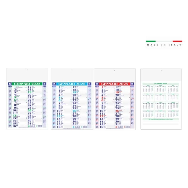 Calendario mensile OLANDESE MEDIUM 12 fogli