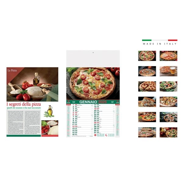 Calendario LA PIZZA mensile 12 fogli 28,8x47
