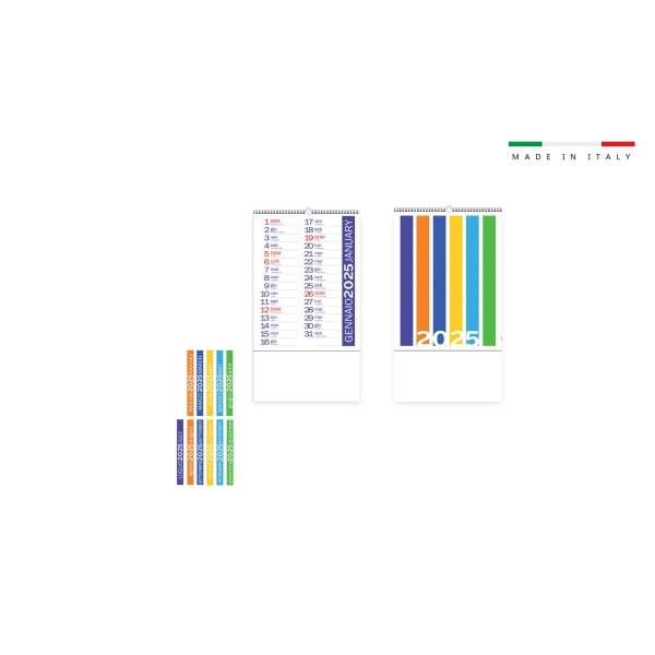 CALENDARIO MENSILE 13 FOGLI MINI COLOR PEACE 17X31
