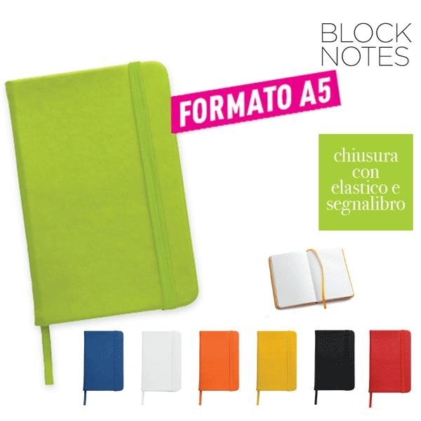 BLOCCO NOTES A5 IN PU CON ELASTICO