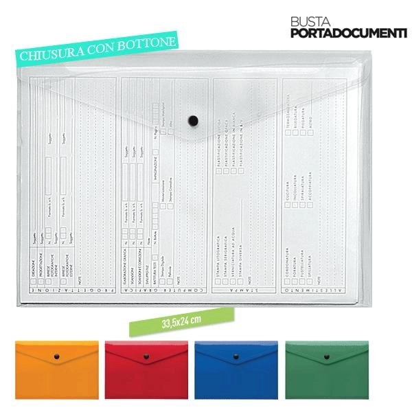 BUSTA PORTADOCUMENTI 33.5X24 CM IN PVC