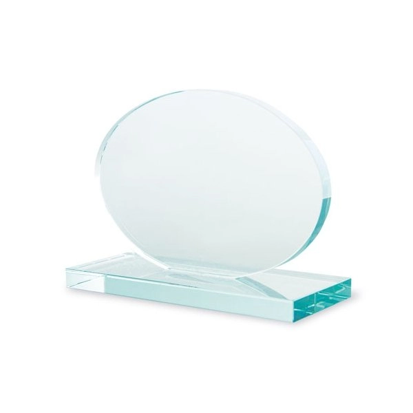 TROFEO IN VETRO OVALE 