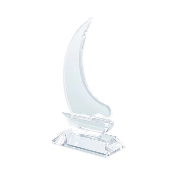 TROFEO VETRO A FORMA DI VELA 