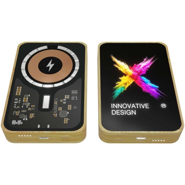 Immagine Power bank MagSafe in legno da 5000 mAh e 15 W SCX.design P26