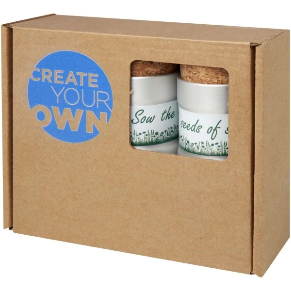 Immagine Giardino da scrivania con mix di erbe, set di tre vasi Hey Pots