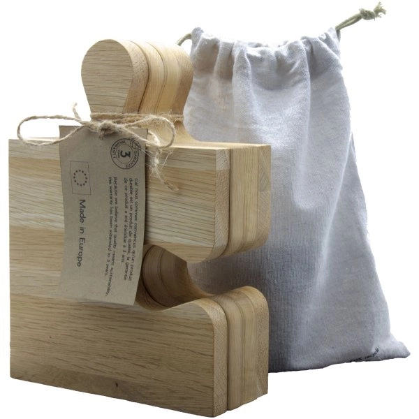 Immagine Tagliere in rovere con design puzzle SCX.design K05