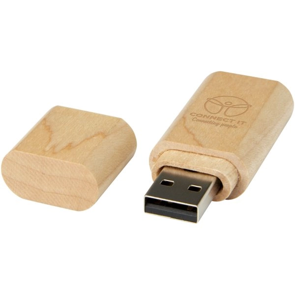 Immagine Chiavetta USB 3.0 in legno con portachiavi
