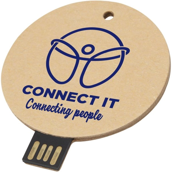 Immagine USB 2.0 in carta riciclata rotonda