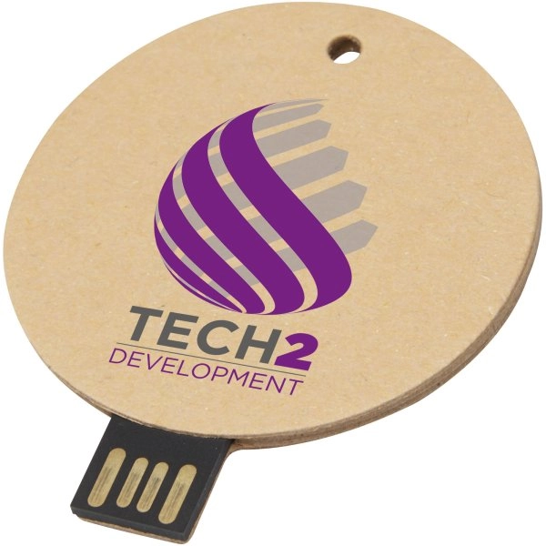 Immagine USB 2.0 in carta riciclata rotonda