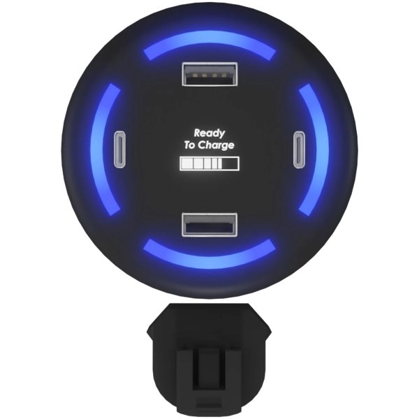 Caricabatterie smart home con logo luminoso SCX.design H11