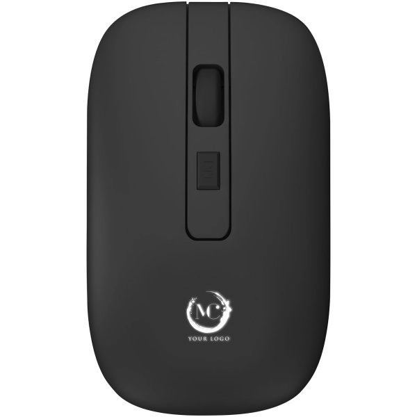 Immagine Mouse wireless in materiale antibatterico con logo luminoso SCX.design O22
