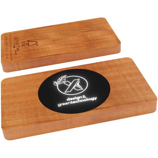Immagine Power bank wireless, in legno, luminoso, da 5.000 mAh SCX.design P37