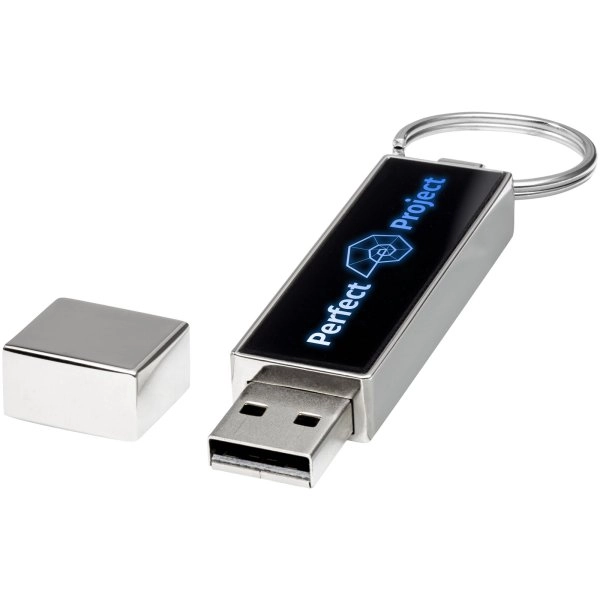 Immagine USB rettangolare con logo luminoso