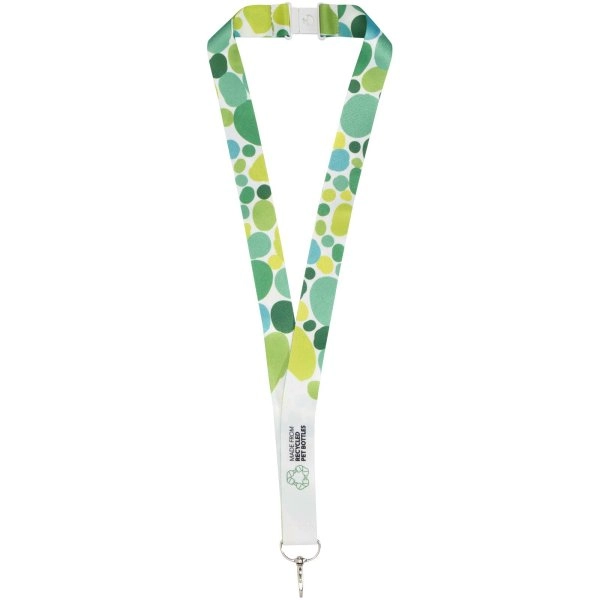 Immagine Lanyard Addie in PET riciclato con stampa in sublimazione e sgancio di sicurezza