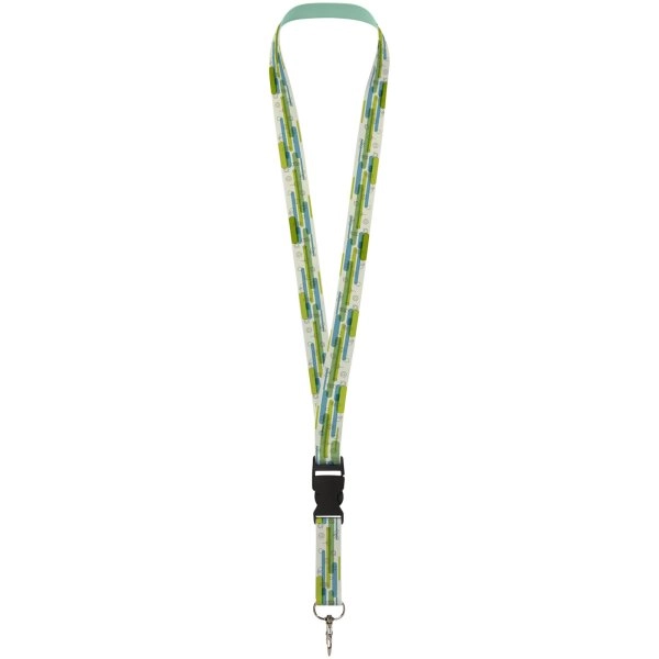Lanyard Bucks in PET riciclato con stampa in sublimazione e fibbia di sicurezza