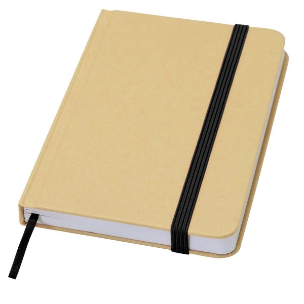 Immagine Blocco note formato A6 con copertina rigida in materiale riciclata e pagine bianche Reed