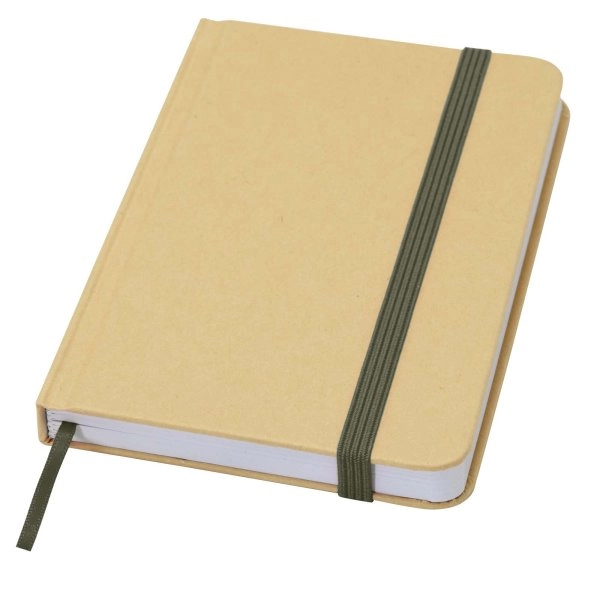 Immagine Blocco note formato A6 con copertina rigida in materiale riciclata e pagine bianche Reed