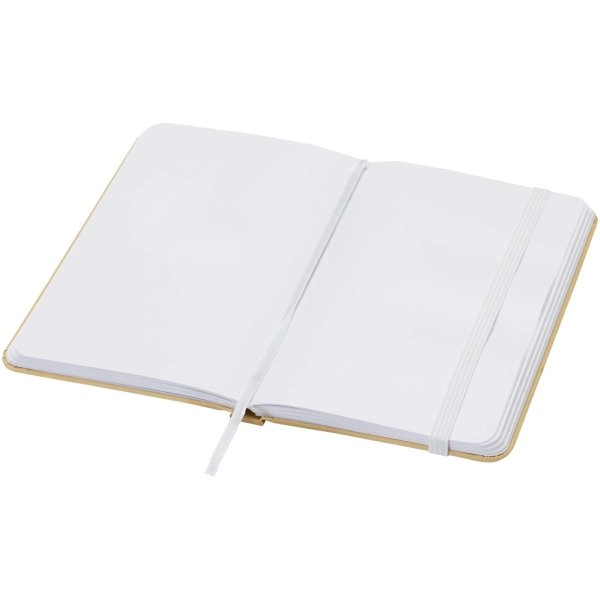Immagine Blocco note formato A6 con copertina rigida in materiale riciclata e pagine bianche Reed