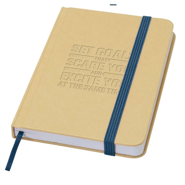Immagine Blocco note formato A6 con copertina rigida in materiale riciclata e pagine bianche Reed