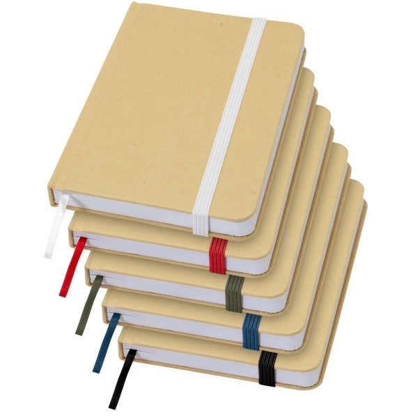 Immagine Blocco note formato A6 con copertina rigida in materiale riciclata e pagine bianche Reed