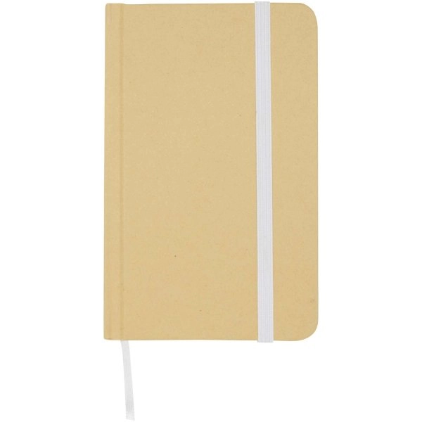 Immagine Blocco note formato A6 con copertina rigida in materiale riciclata e pagine bianche Reed