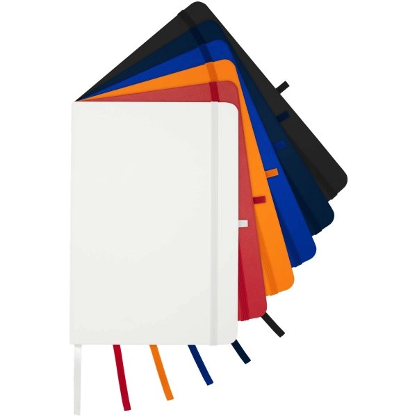 Immagine Blocco note formato A5 con copertina rigida in materiale riciclato e pagine a righe Teak