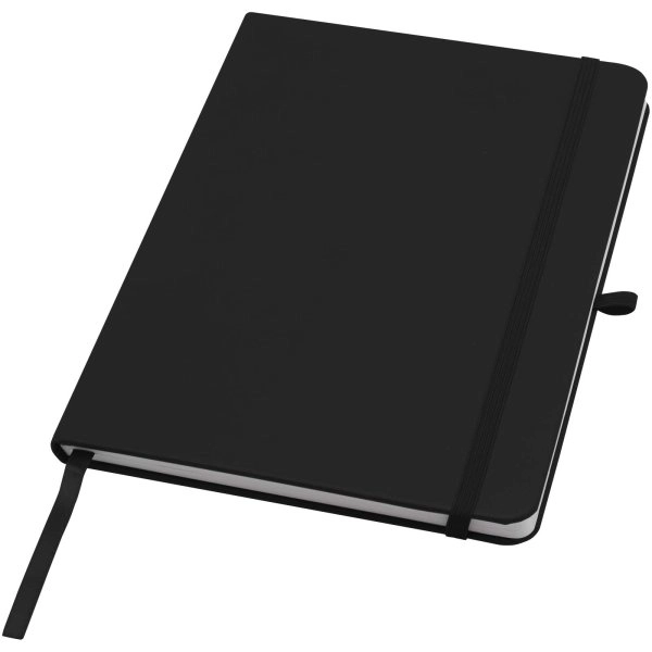 Immagine Blocco note formato A5 con copertina rigida in materiale riciclato e pagine a righe Teak