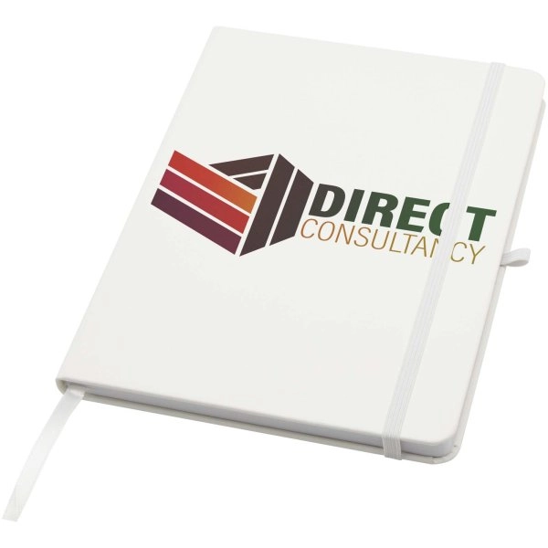 Immagine Blocco note formato A5 con copertina rigida in materiale riciclato e pagine a righe Teak