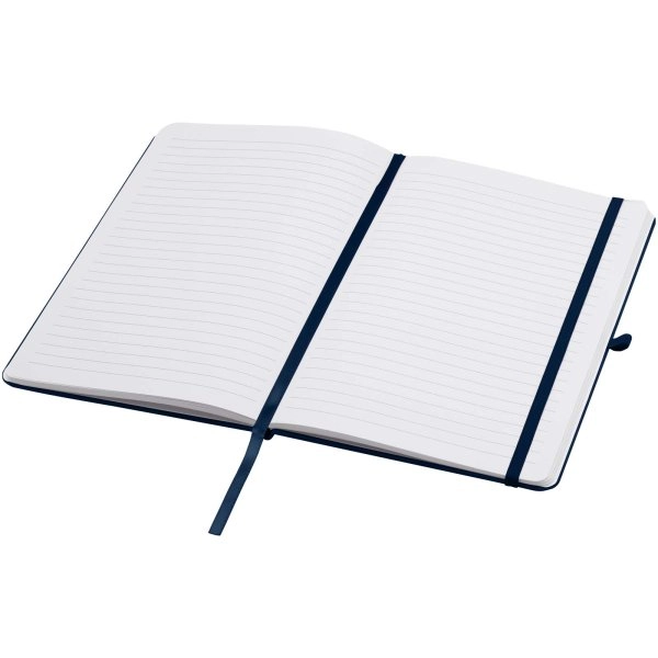Immagine Blocco note formato A5 con copertina rigida in materiale riciclato e pagine a righe Teak