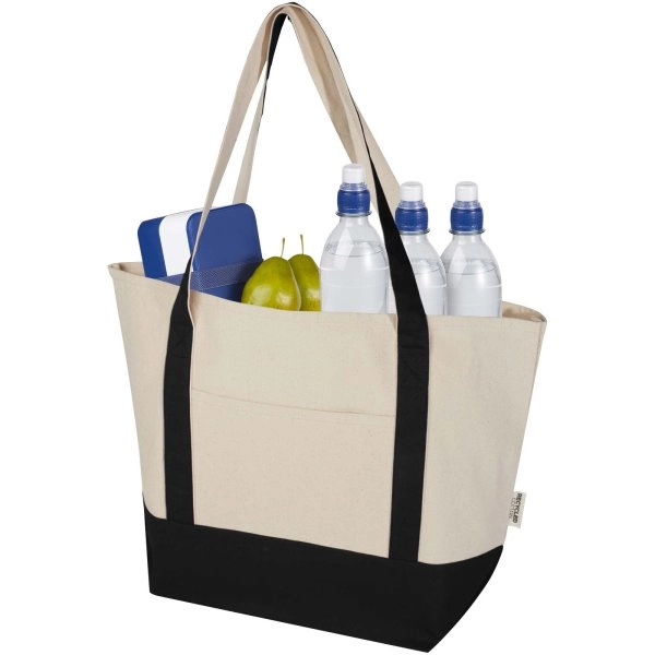 Immagine Tote bag in cotone riciclato certificato GRS da 320 g/m² Sam