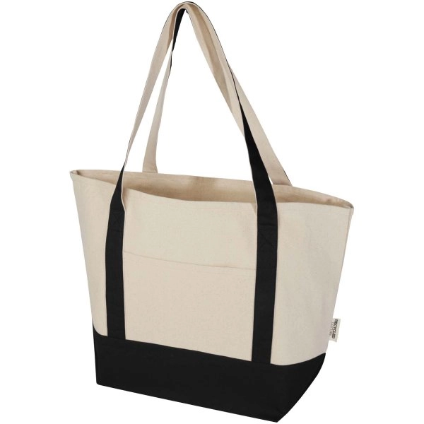 Immagine Tote bag in cotone riciclato certificato GRS da 320 g/m² Sam