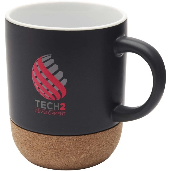 Immagine Tazza in ceramica con dettagli in sughero e finitura opaca da 300 ml Billie