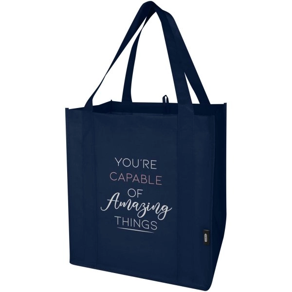 Immagine Tote bag con fondo rigido in tessuto non tessuto riciclato certificato GRS Liberty - 29L