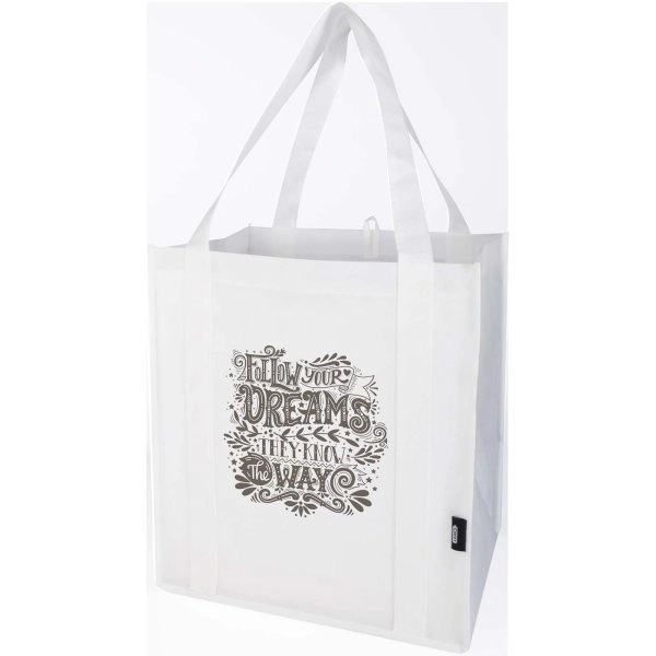 Immagine Tote bag con fondo rigido in tessuto non tessuto riciclato certificato GRS Liberty - 29L