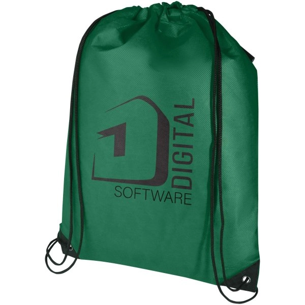 Immagine Borsa con coulisse in tessuto non tessuto riciclato certificato GRS Evergreen - 5L
