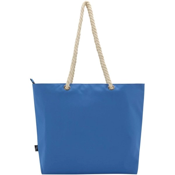 Immagine Tote bag termica da spiaggia in materiale riciclato certificato GRS con manici in corda Panama - 23L