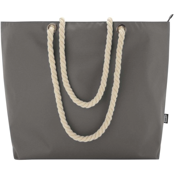 Immagine Tote bag termica da spiaggia in materiale riciclato certificato GRS con manici in corda Panama - 23L