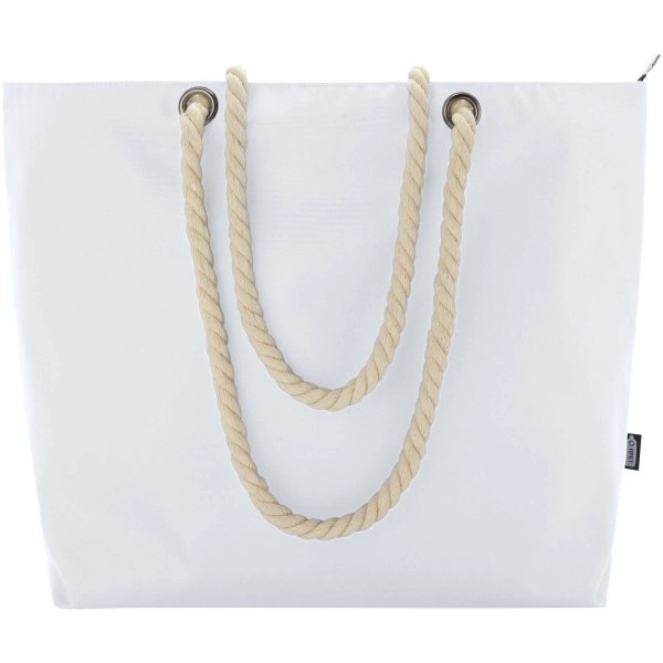 Immagine Tote bag termica da spiaggia in materiale riciclato certificato GRS con manici in corda Panama - 23L